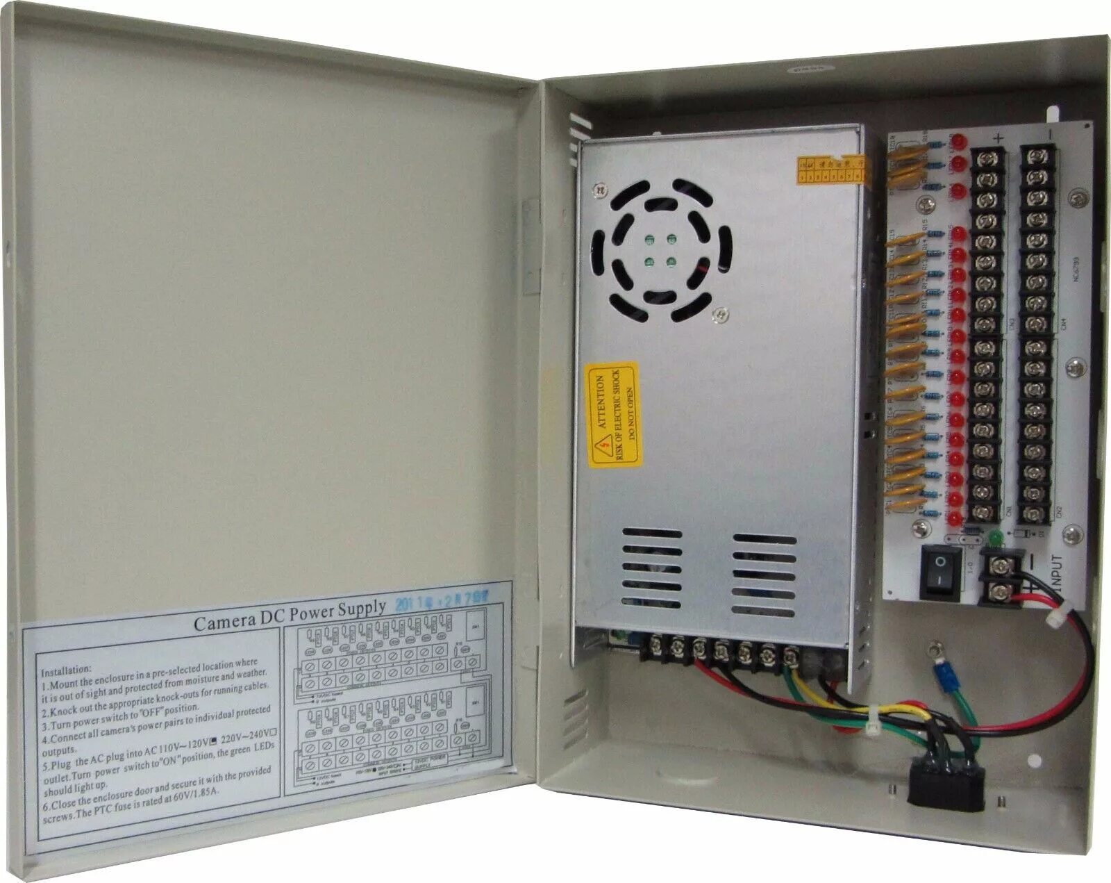 Блок питания 16а. Блок питания для камеры видеонаблюдения 12v. Dc12v порт. Блок питания 18 ампер. Шкаф питания для видеокамер.