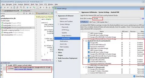 Why android studio show error: Error:failed to find target Google Inc.:Google AP