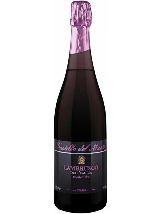 Игристое вино Castello del Monte Lambrusco dell Emilia Rosato IGT 0,75 Л. Игристое вино Binelli Premium Lambrusco Rosato, dell'Emilia IGT 0,75 Л. Вино ламбруско сладкое