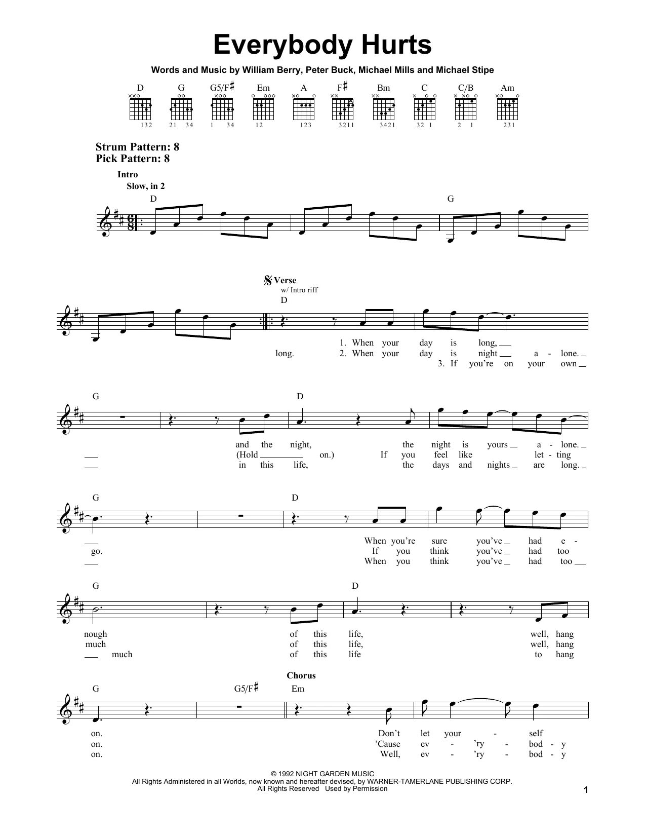 Hurt rem. Everybody hurts ноты для фортепиано. everybody hurts. r.e.m. - everybody hurts. everybody hurts перевод.