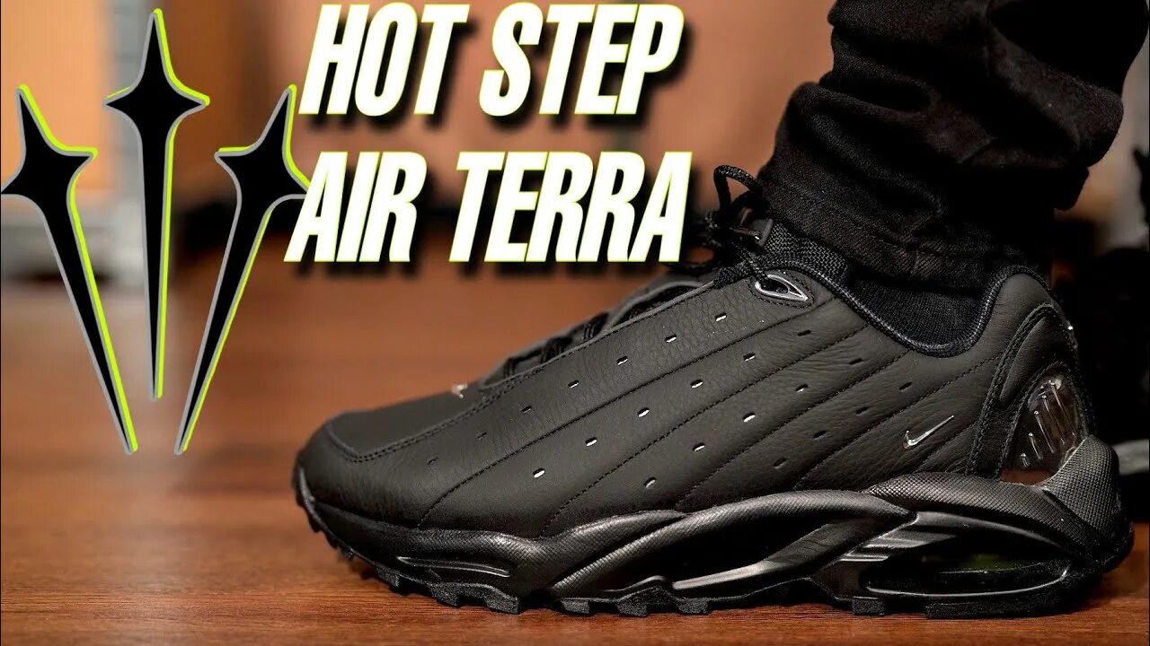 Nike step. Nocta x Nike hot Step Air Terra Triple Black. Nike hot Step Air. Nike Drake Nocta кроссовки. Nike hot Step Air Terra Drake.