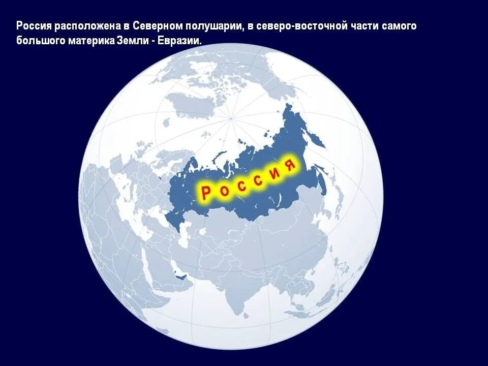 Евразия в восточном полушарии. Россия на Евразийском континенте. Материки России. Самая Северная Республика РФ. Россия на материке Евразия.