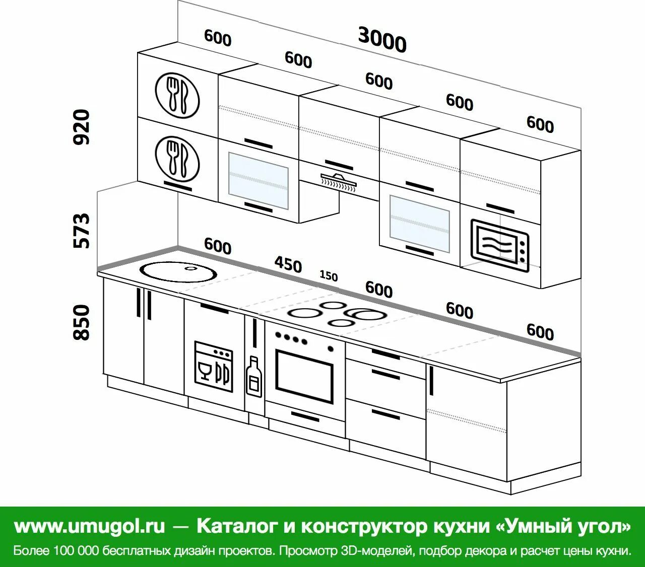 Кухонный мебель 2. Кухня 3 метра размеры. Кухонный гарнитур длиной 3 метра. Проект кухни с размерами 3м. Проект кухни длиной 3 метра.