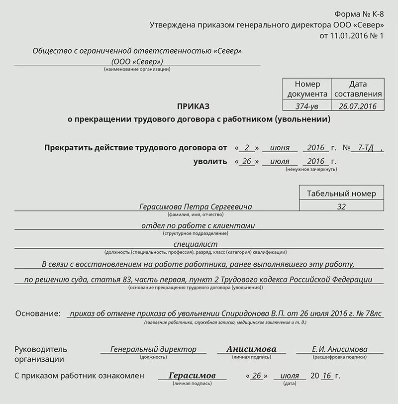 Бланк приказа распоряжение об увольнении работника образец. Приказ об увольнении сотрудника образец. Пример приказа о увольнении работника. Пример приказа об увольнении работника по собственному желанию. Приказ об отстранении работника