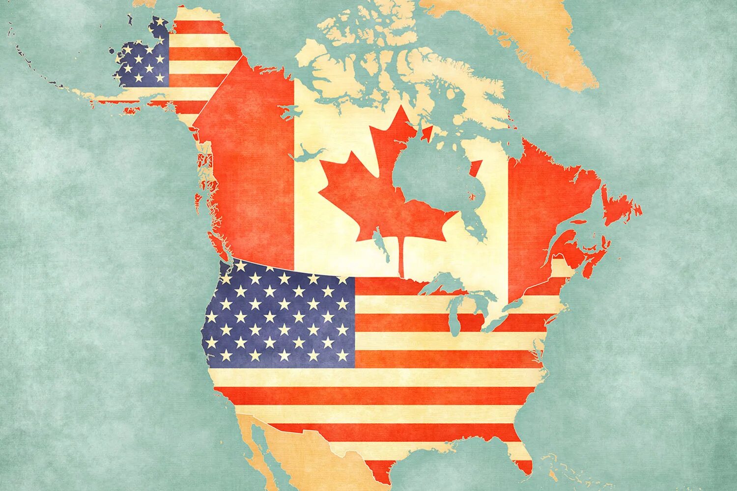 Государственная граница канады. Флаг Северной Америки и Канады. Флаг США И Канады. Канада и Америка. США на фоне Северной Америки.