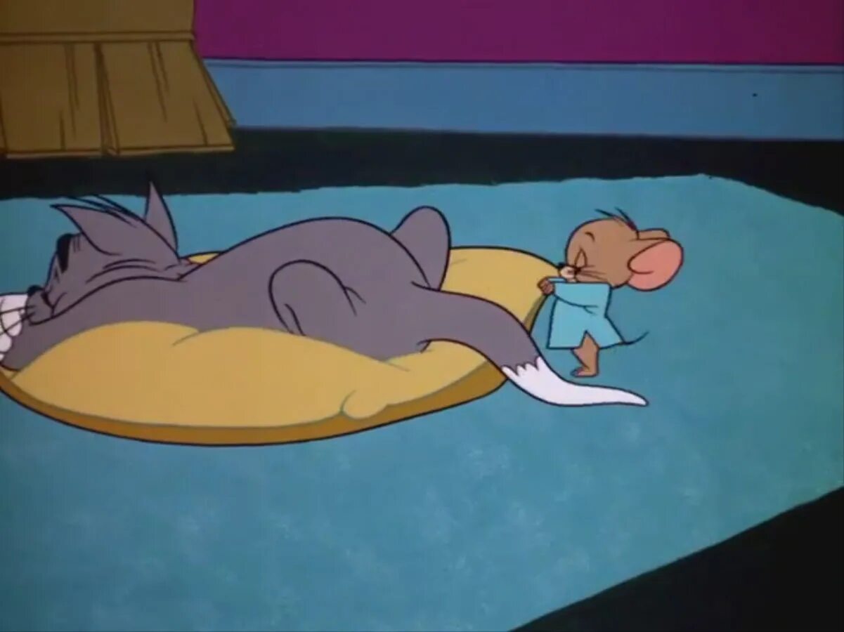 Sleeping tom. Tom and Jerry спать.