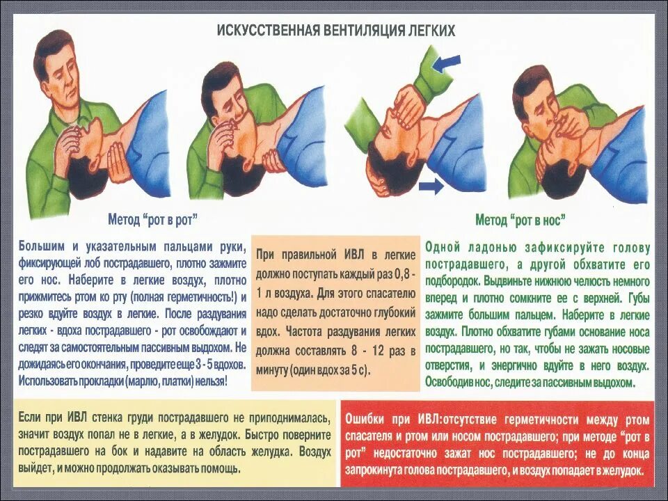 Вентиляция легких первая помощь. Искусственная вентиляция легки.