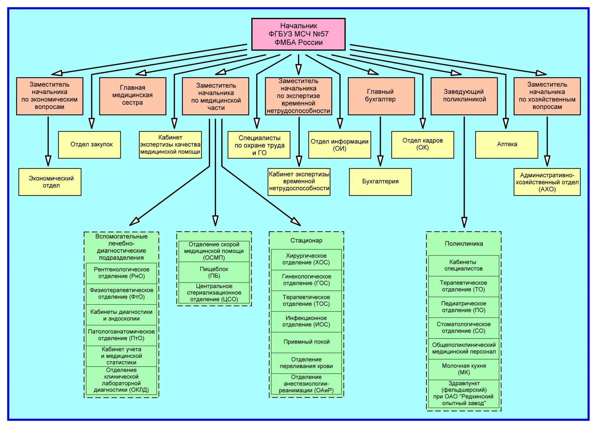 Учреждения фмба россии. Структура медико санитарных частей МВД России. Структура поликлиники МСЧ. Структура медицинской санитарной части. Структура федерального медико-биологического агентства.