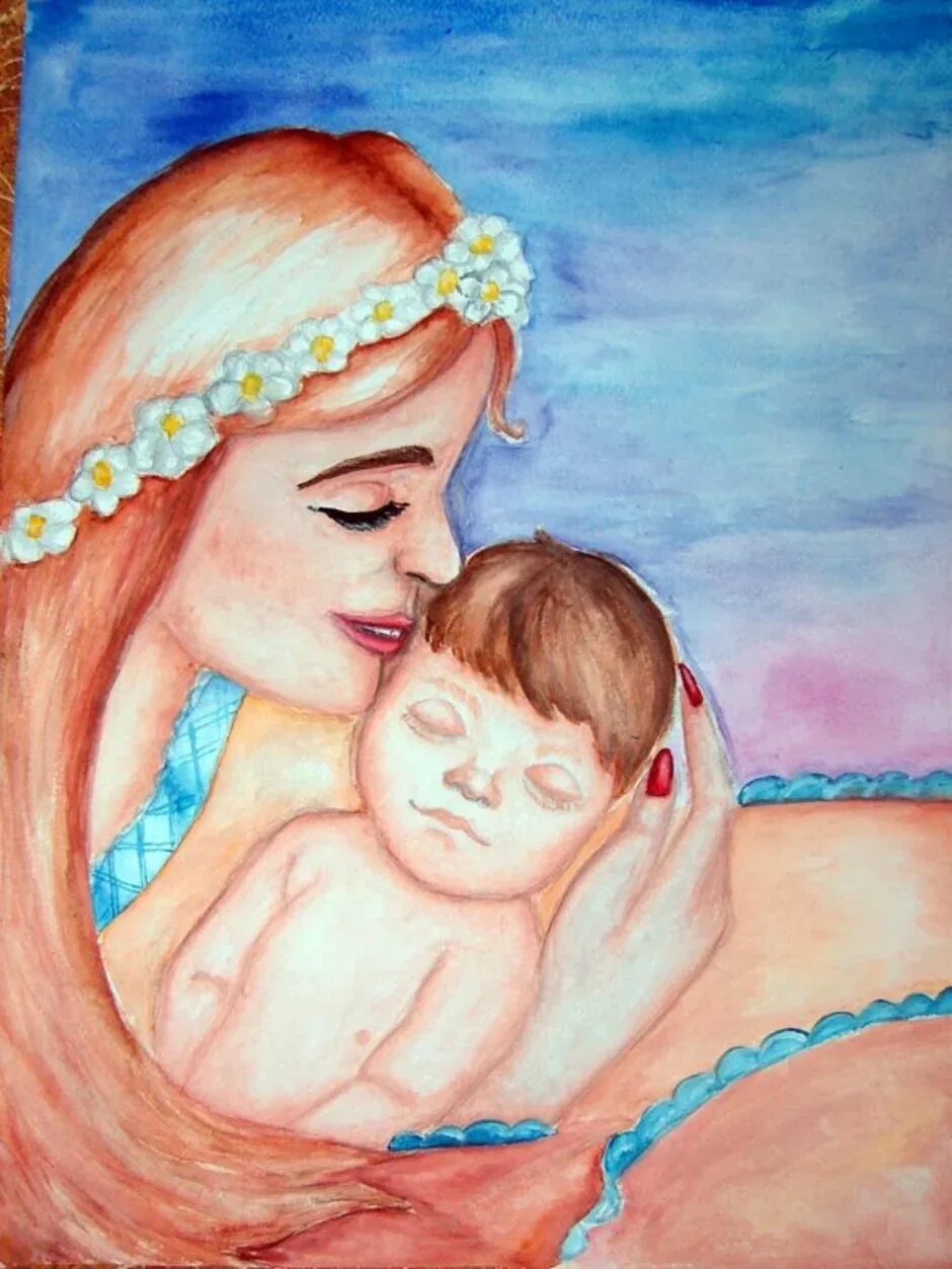 Рисунок для мамы. Мама картина. Рисунок ко Дню матери. Красивый рисунок для мамы.