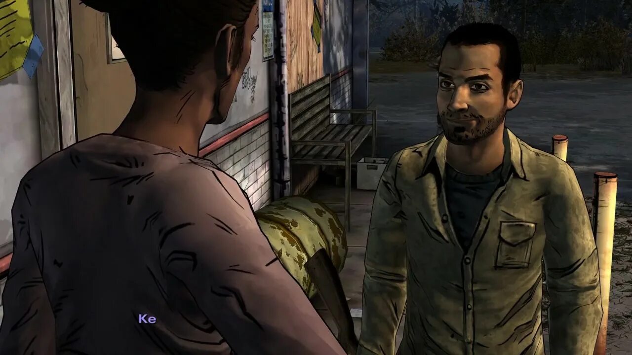 Second you are here. Омид the Walking Dead повреждает ногу.