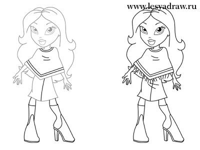 Bratz coloring to download for free - The Bratz Kids Coloring Pages