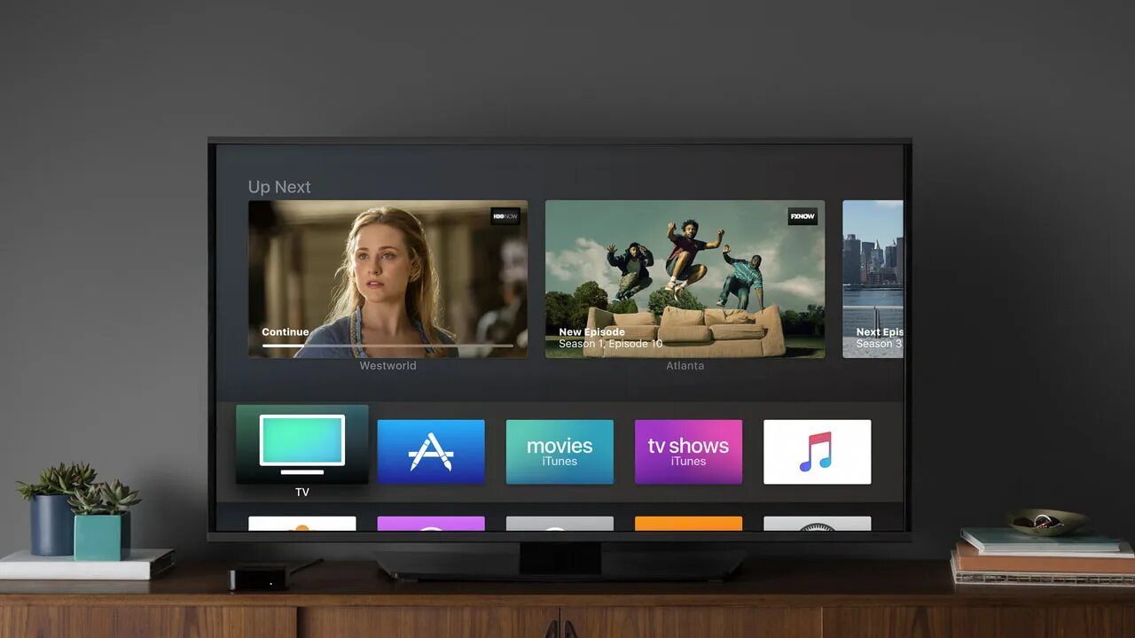 Приложение 1 на телевизор. Apple tv4 Интерфейс. Smart TV Apple.