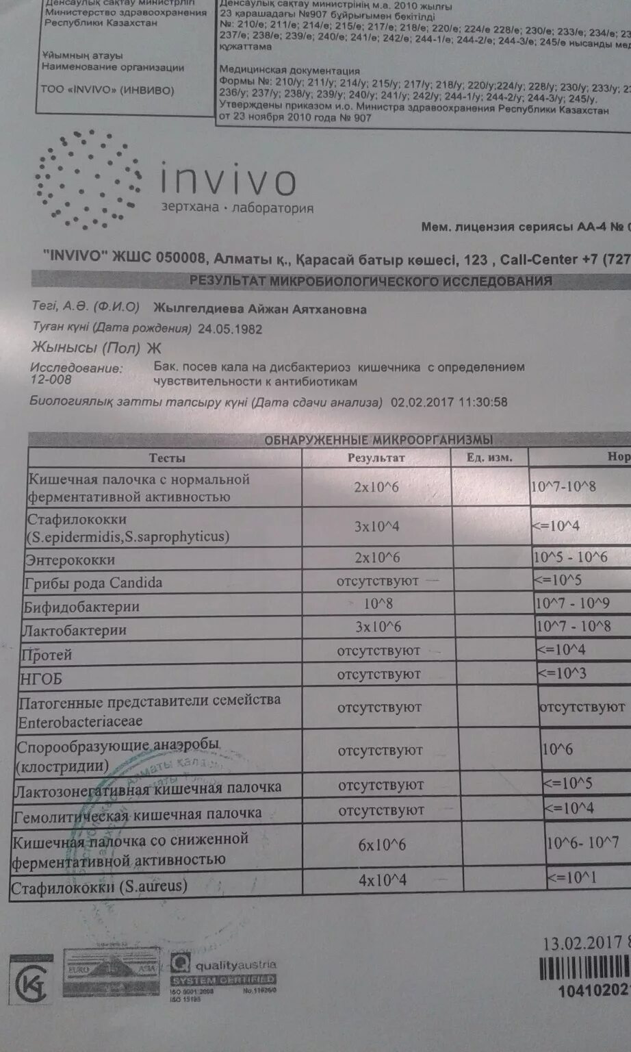 Кдл дисбактериоз. Бак посев кала норма. Бак посев кала результат анализов. Анализ мазка на стафилококк. Анализ кала на стафилококк.