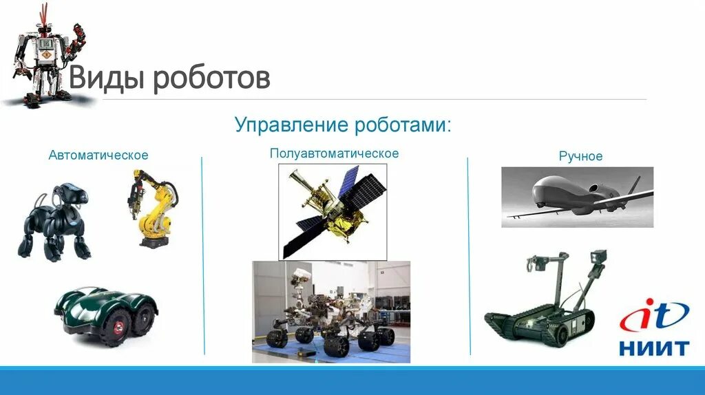 Беспроводное управление роботом 8 класс технология. Роботы классификация роботов. Типы управления роботами. Типы роботов в робототехнике. Системы передвижения роботов.