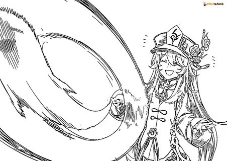 Coloriage Hu Tao - Genshin Impact 