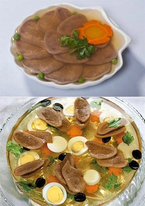 Прозрачное заливное из языка. Заливное из языка. украшение заливного из языка. украсить заливное из языка. заливное из языка говяжьего.