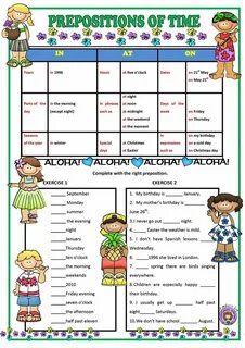 In on at time worksheets