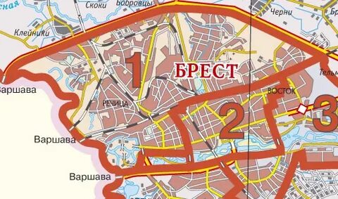Карта бреста