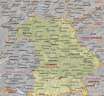 Бавария на карте