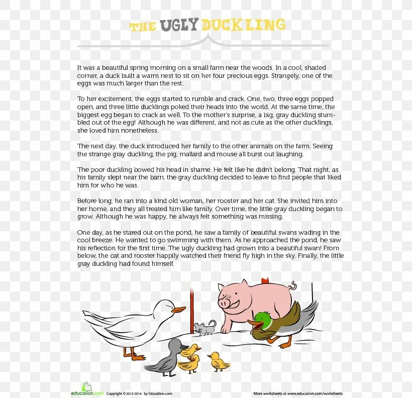 The ugly Duckling текст сказки. Гадкий утенок текст. Утята текст для чтения.