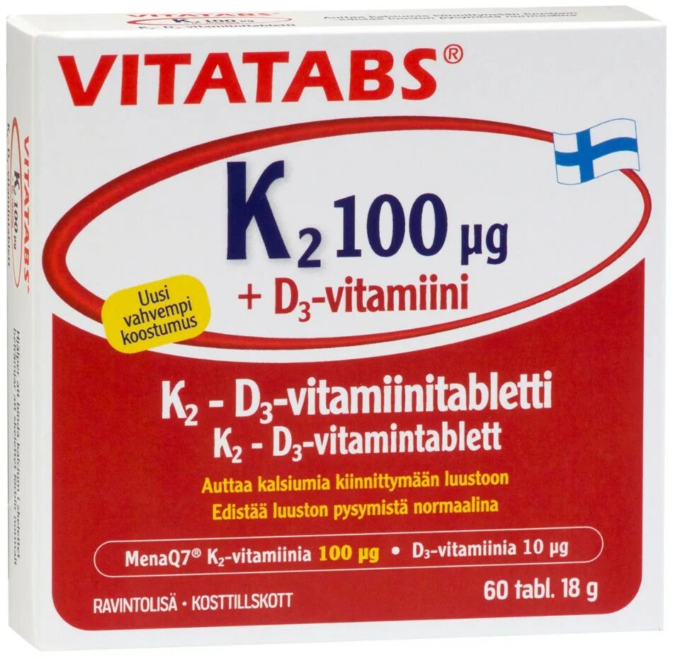 Витамин к2 100 мкг. Vitatabs d10 Юниор 100 шт. Финские витамин д3 Vitatabs.