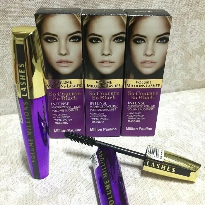 Volume million lashes отзывы. Тушь Volume millions Lashes million Pauline. Тушь лореаль millions so Couture. Тушь лореаль миллион ресниц фиолетовая. Тушь million Lashes фиолетовая Loreal.