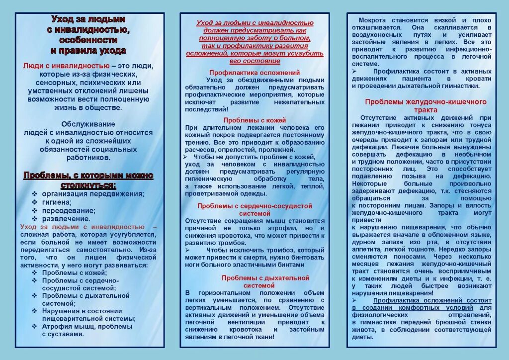 Памятка по уходу за пациентом. Брошкра уход за пациентом. Школа родственного ухода буклеты. Буклеты по уходу за лежачими больными.