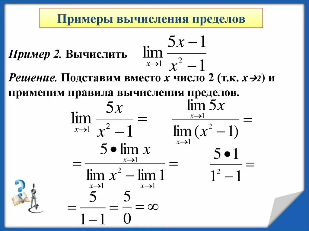 Предел школьный курс