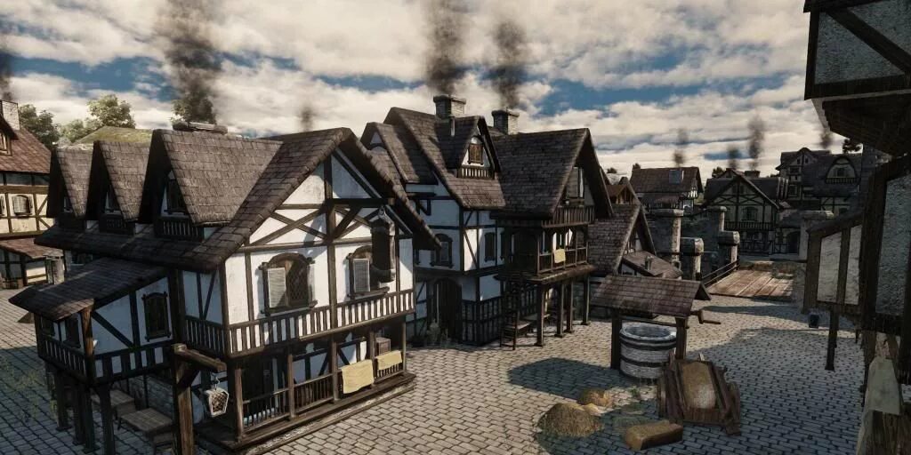 Арт вилладж осенью. Средневековая деревня фон. Средневековая деревня в 3d. Village house с4d. Деревни 3d.