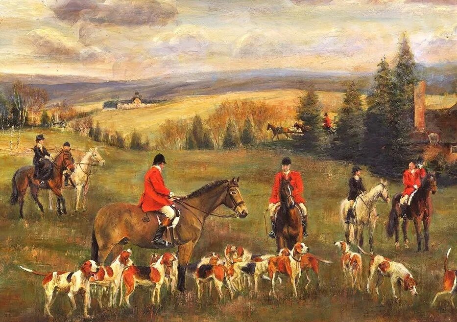 Охота на лис. Парфорсная охота 19 век. Охота на Лис Англия 19 век. Парыосная охота картина. Английская парфорсная охота.