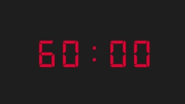 60 время. Часы 1 минута. Countdown 60 minutes. Час 60 минут. Обои для электронного часа.