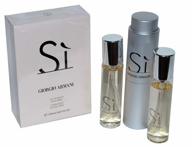 Духи 003. Giorgio armani si набор. джорджио армани си женские 20 мл. духи si giorgio armani . набор. парфюм 3 по 20 мл.