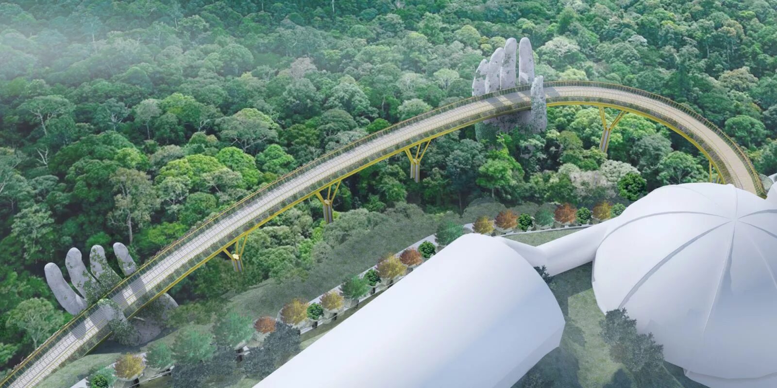 Мост 2 руки. Мост две руки. Золотой мост (cầu vàng), горная станция bà nà hills, вьетнам. 5 метров фото. Мост две руки.