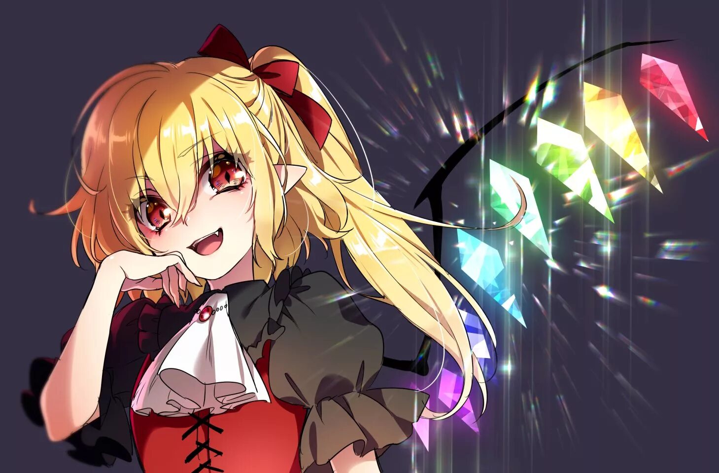 Touhou project. Аниме фландр скарлет. тоухоу проджект. фландрия touhou. фландр скарлет тохо.