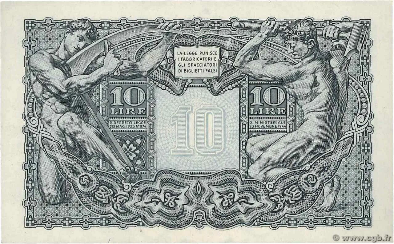 Деньги из италии в россию. Италия 10 лир 1935 год. Итальянские Лиры купюры. Банкнота 10 лир 1935 года. Классическая банкнота.