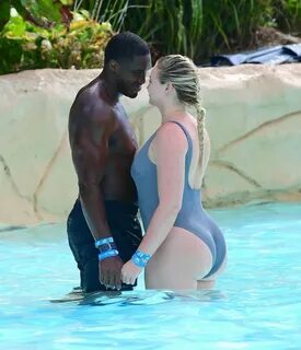 Iskra Lawrence and Philip Payne at Mountain Creek Water Park in New Jersey....