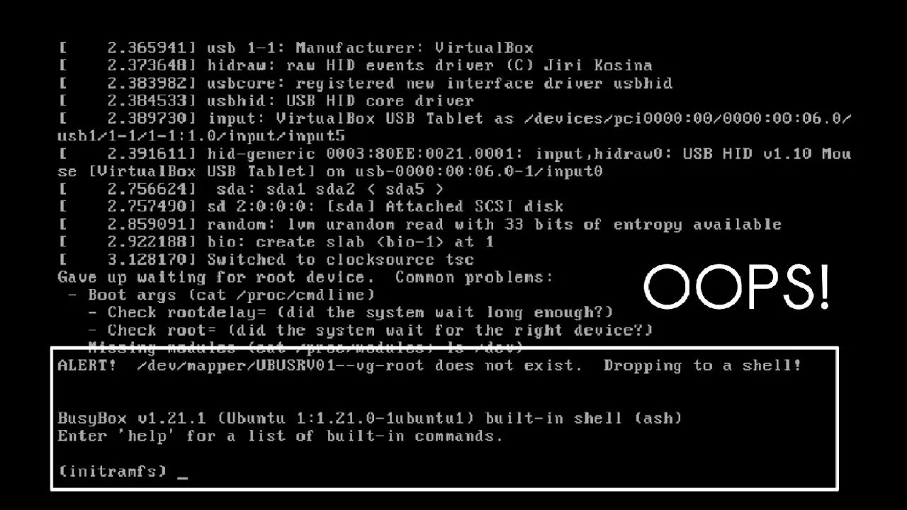 Unix Shell. Mount Special device does not exist. Enter help for a list of built-in. Warning: /Dev/root does not exist.