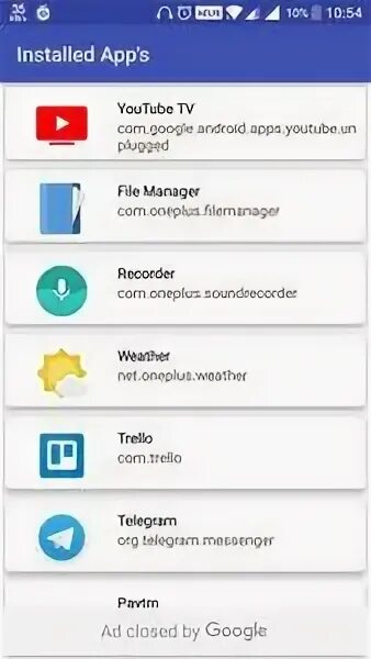 My installed apps. My installed apps