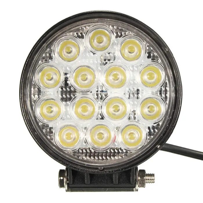 Фара светодиодная 42w 14 диодов. Фара светодиодная p019 42w 14 диодов по 3w. Фара led 42w круглая (14*3w Epistar) 12-24v spot. Фара светодиодная 42w 14 led 12/24v. Светодиодная фара off road