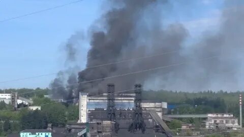 Пожар на заводе в шахтах