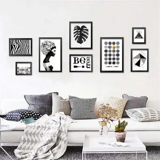Черно белые картины для интерьера