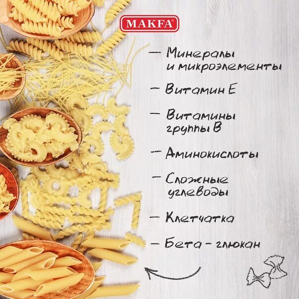 Какие витамины есть в макаронах