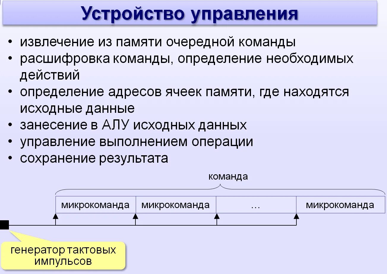 Устройство управления. Управляющее устройство (уу). Устройство управления уу. Арифметическо-логическое устройство.