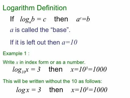 Log a b c