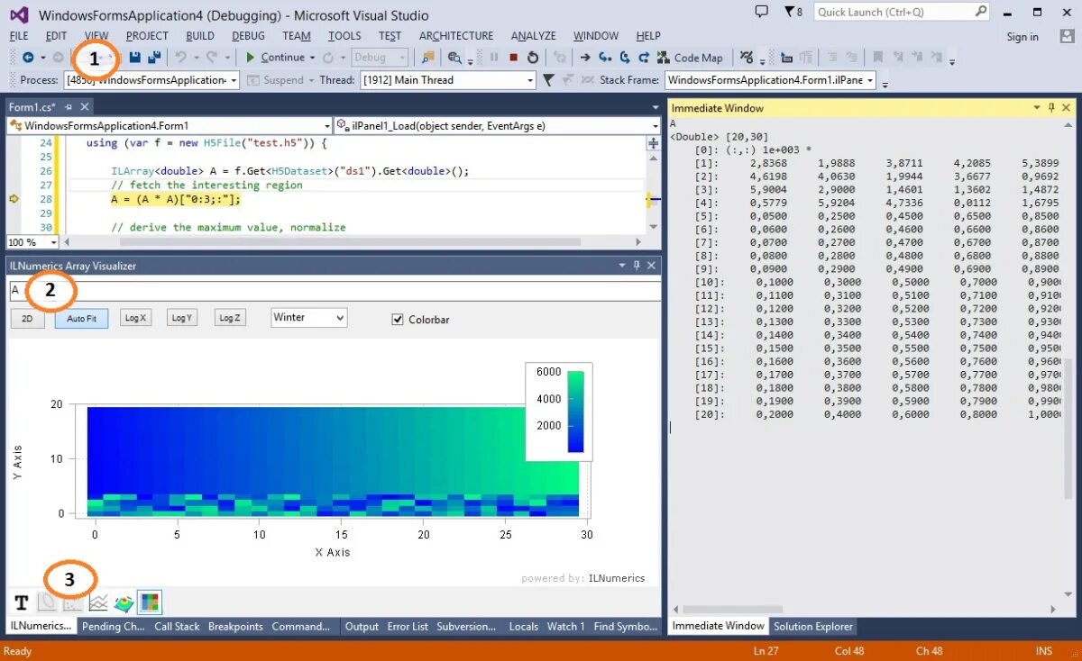 Array resize. Microsoft visual studio debugger. visual studio basic array. array visualizer. фрейм windows forms.
