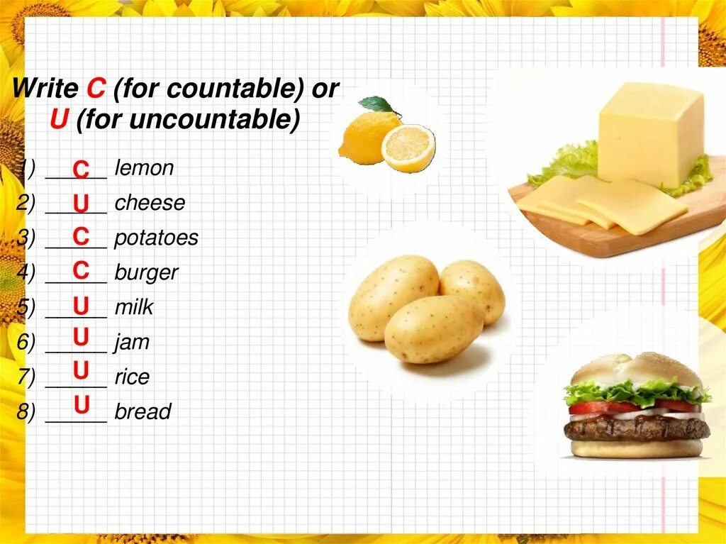 Rice uncountable countable. Countable and uncountable Nouns 5 класс. Исчисляемые неисчисляемые в английском презентация. Some any исчисляемые и неисчисляемые существительные.