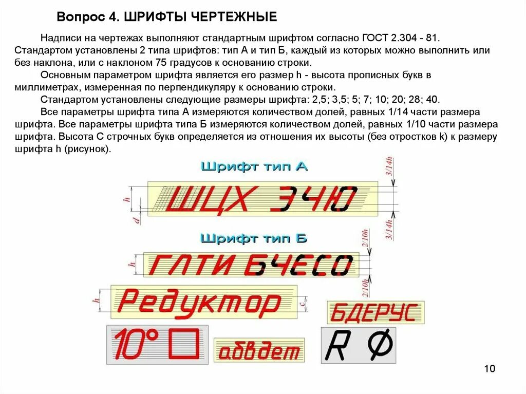 Какие установлены размеры шрифтов. Шрифты для черчения ГОСТ 2.304-81. ГОСТ 2.304-81 шрифты чертежные Тип б с наклоном таблица. Шрифт чертежный ГОСТ 2.304. Единая система конструкторской документации шрифты чертежные.