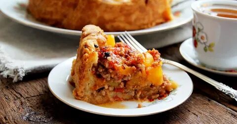 Пирог с тыквой и мясом