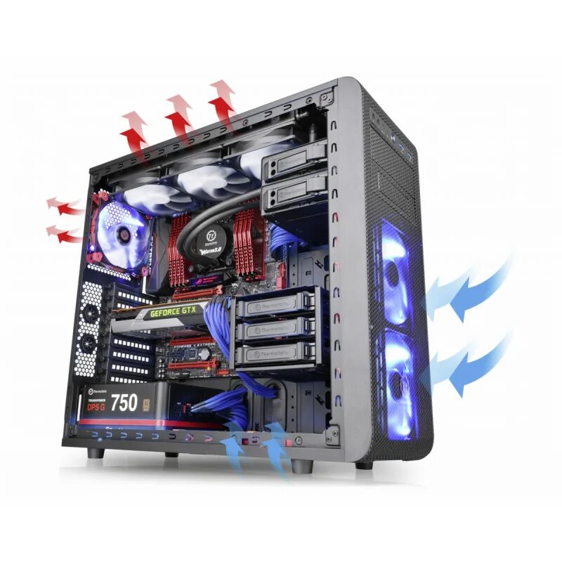 Как расположить кулера. Thermaltake v31. Корпус Thermaltake Core v31. Корпус Термалтейк v1. Thermaltake v51 корпус.