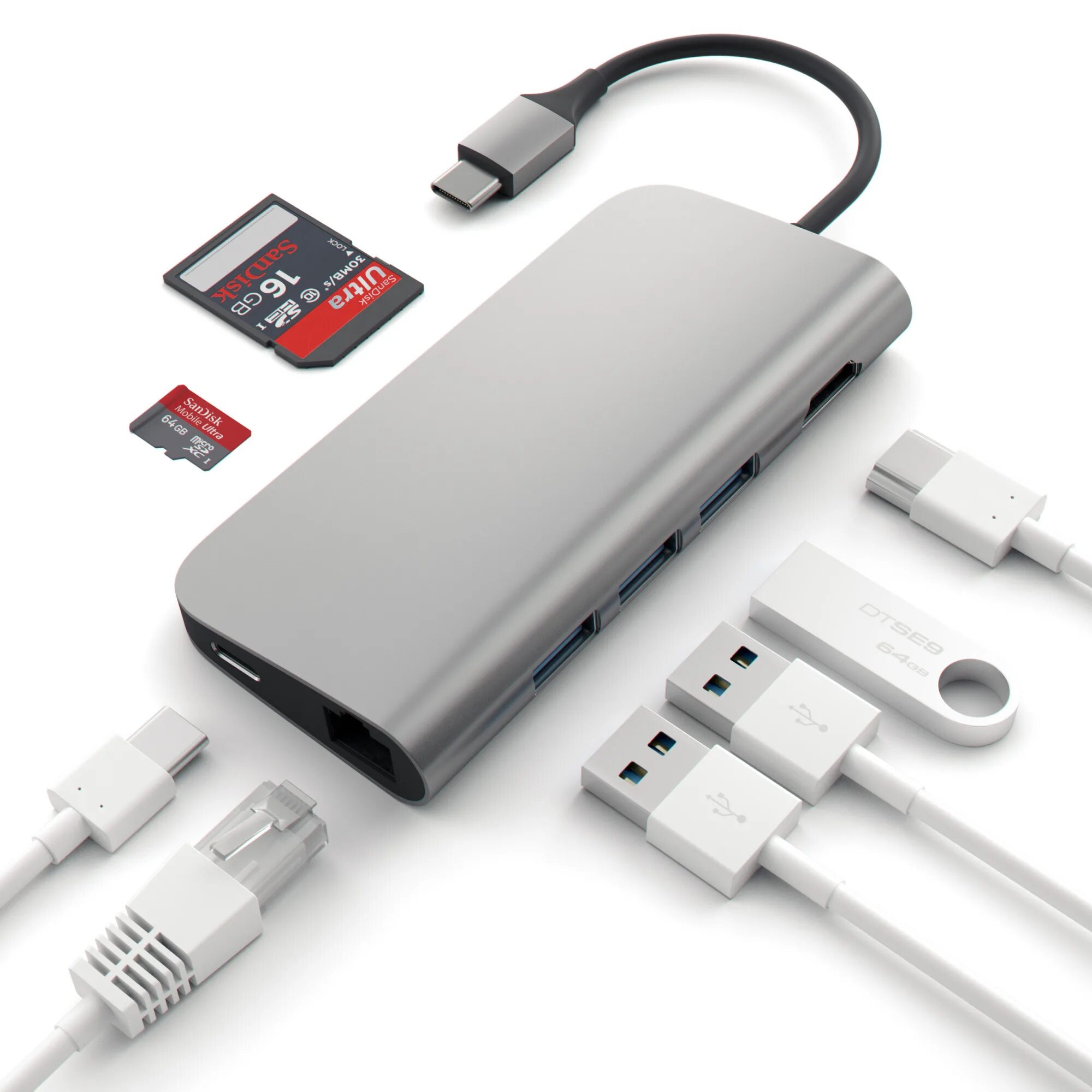 Адаптер type c hub. Адаптер satechi type-c. satechi usb-cusb 3.0.